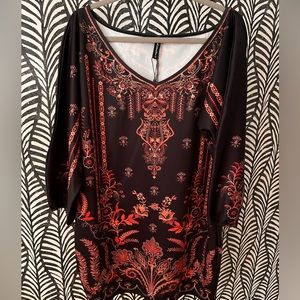 Women’s Long Sleeve Boho Dress~New With Tags~Size XXL